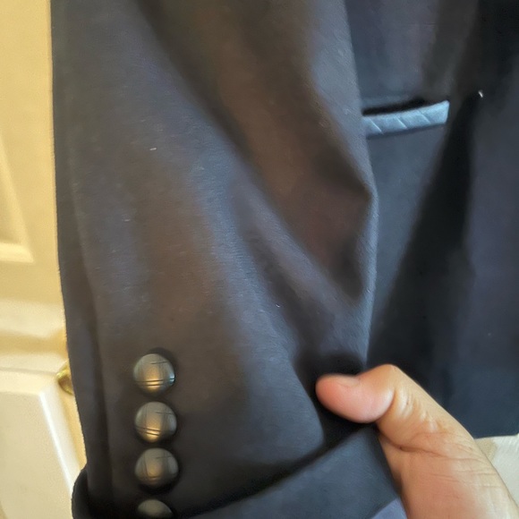 Italian made fall coat blue size XL, but fits like an Italian large. So stylish! - Picture 8 of 11